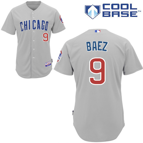 Javier Baez #9 mlb Jersey-Chicago Cubs Women's Authentic Road Gray Baseball Jersey